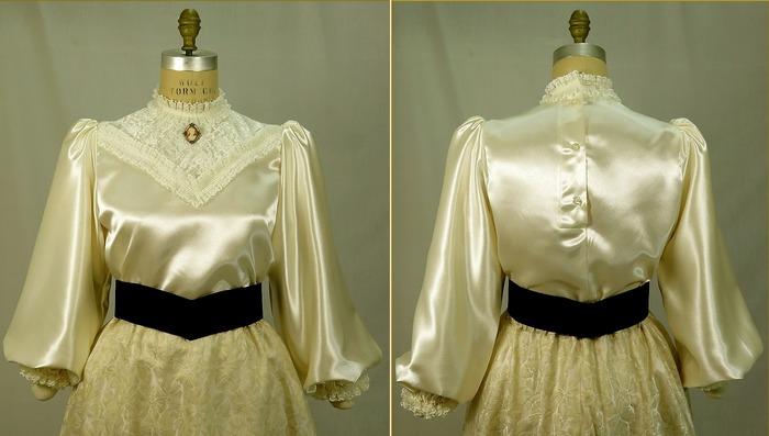 Блузка из креп-сатина, 1900-1915 год