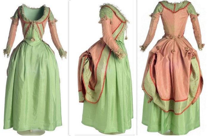 Историческая одежда, 1775-1785. Шелковая Тафта