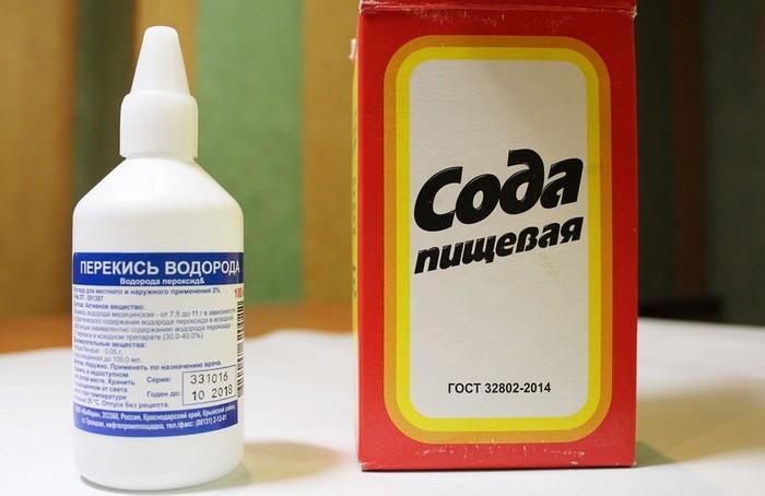 Перекись водорода и сода для удаления пятен