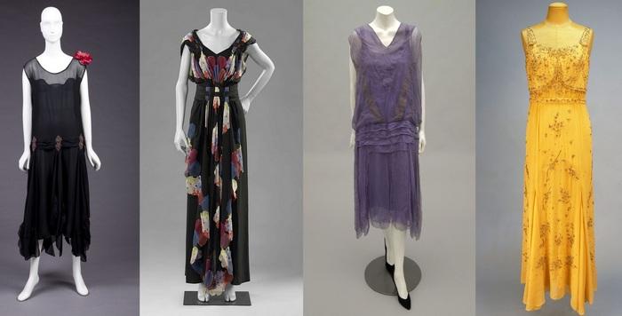 Платья из ткани креп-жоржет 1920-30хх годов