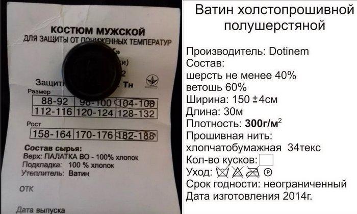 Состав: утеплитель ватин, фото
