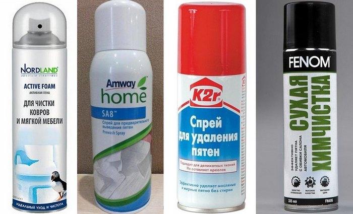 Спреи для химчистки для выведения пятен