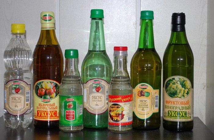 Уксус для удаления пятен