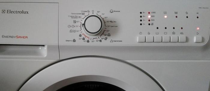 Значки на стиральной машине Electrolux, фото