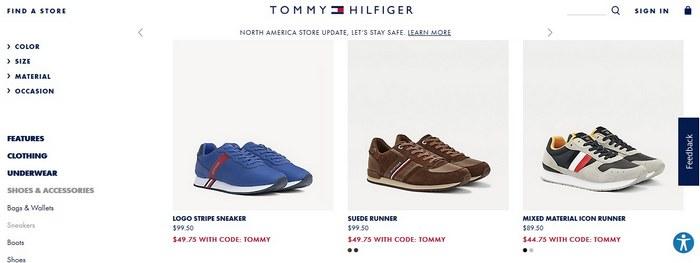 Бренд кроссовок Tommy Hilfiger, фото