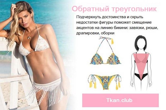 Купальники для типа фигуры перевернутый треугольник, фото