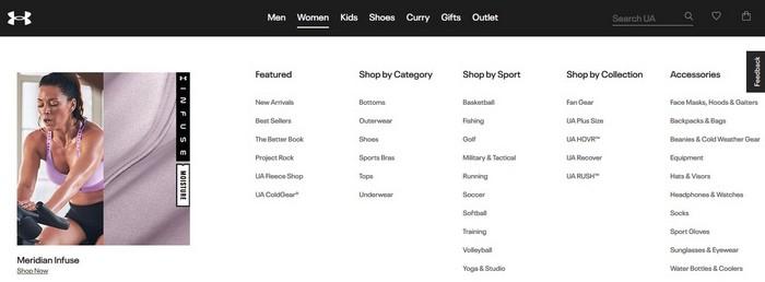 Линейки одежды и обуви есть у Under Armour, foto