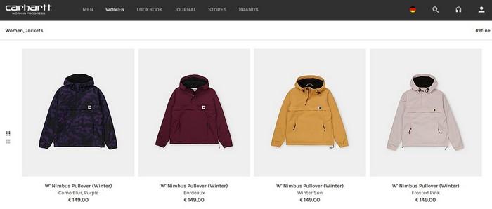 Женские зимние куртки Carhartt, фото