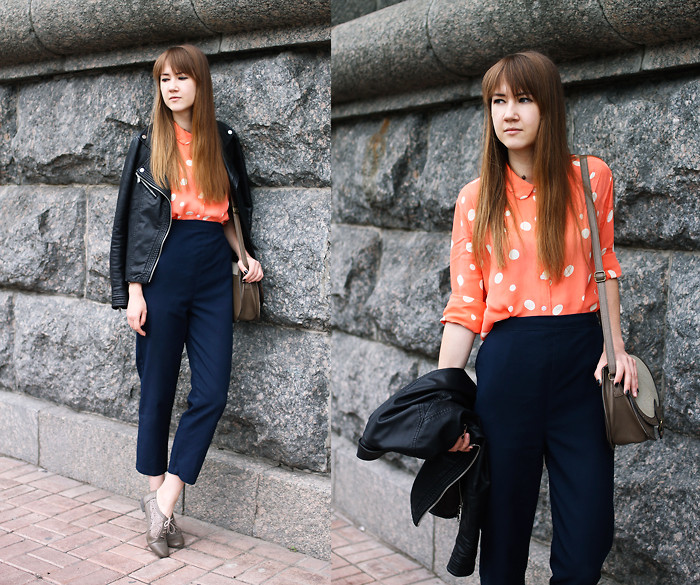 кожаный пиджак с брюками