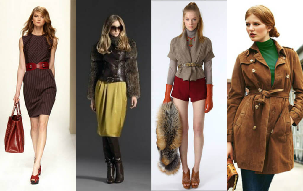коричневый цвет в женской одежде
