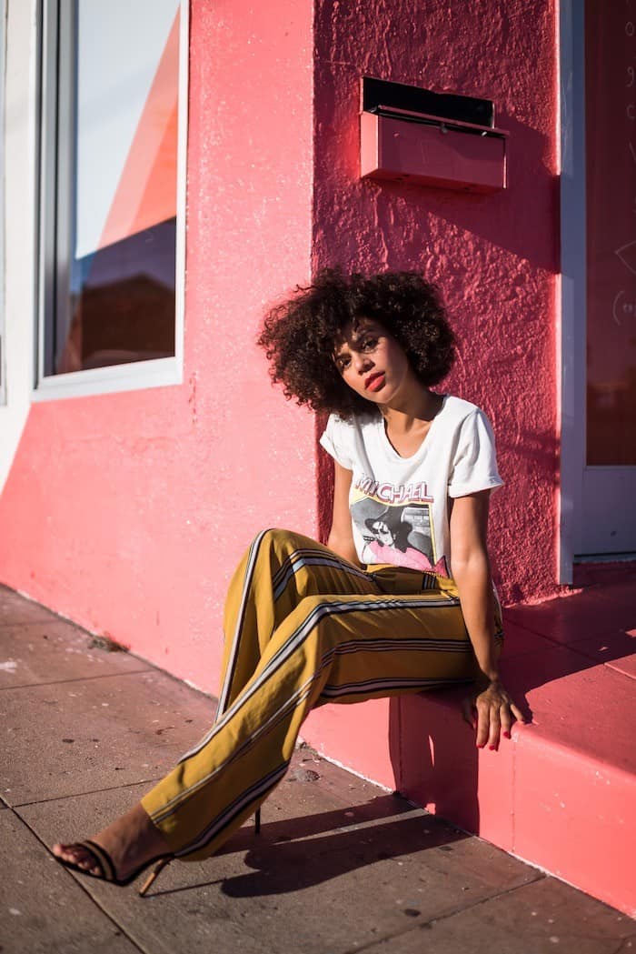 полосатые палаццо