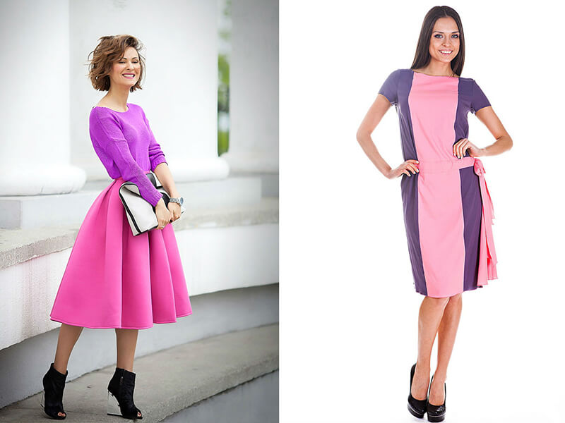 фиолетовый с розовым