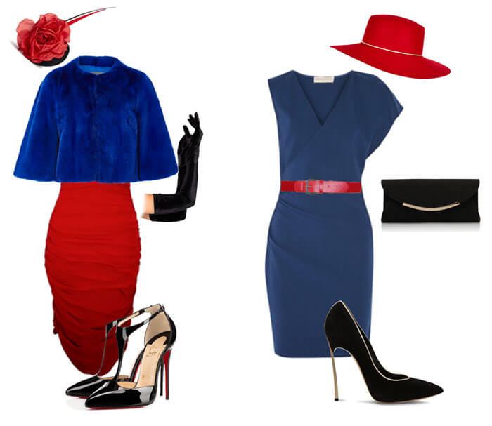 сочетание красного и синего цвета