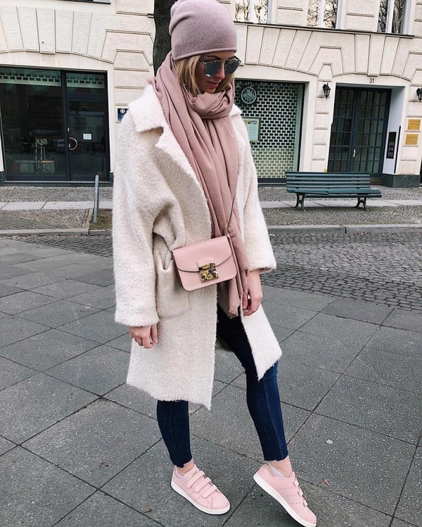 как завязать шарф на пальто