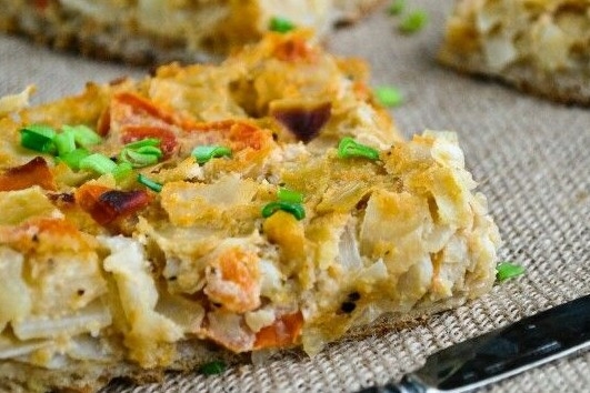 Капустный пирог с сыром для ленивых