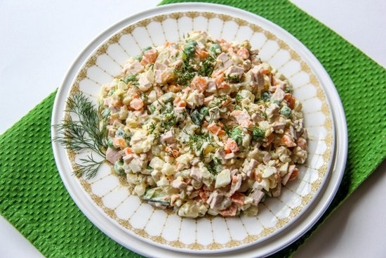 Салат оливье: рецепт классический с мясом