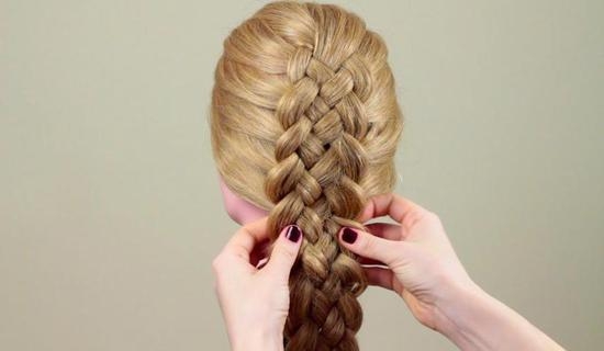 Французское плетение косы из 5 прядей