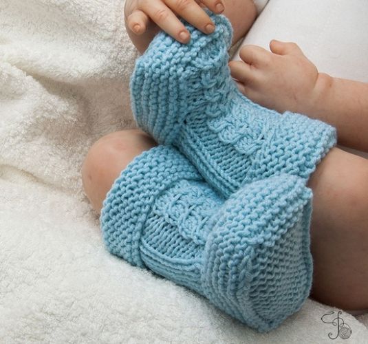 Пинетки спицами для мальчика: схемы с описанием