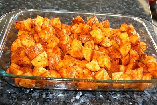 Картофель кубиками