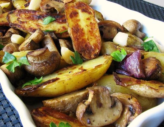 Шампиньоны с картошкой