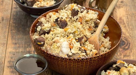 Плов из баранины в мультиварке