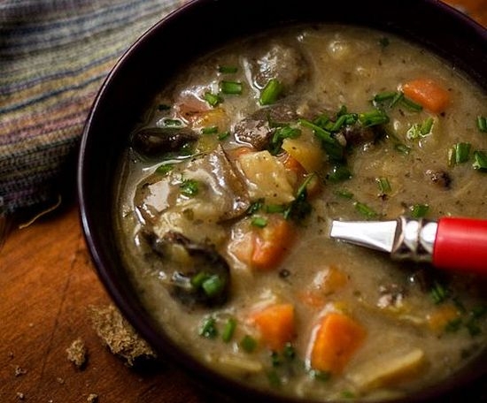 Капуста тушеная с грибами и картошкой