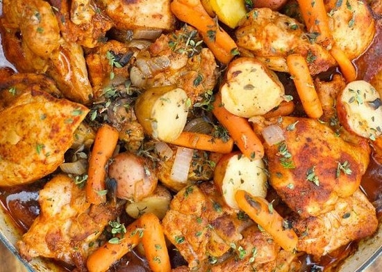 Курица с овощами