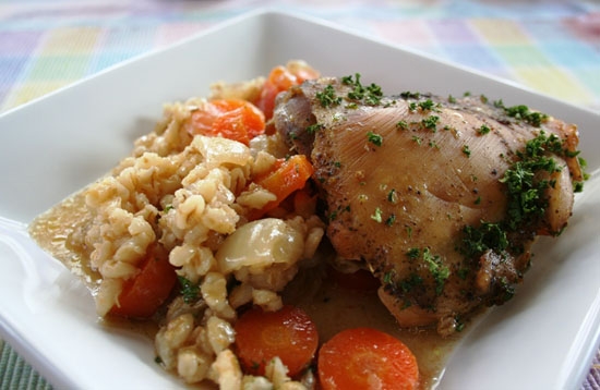 Перловка с курицей в мультиварке