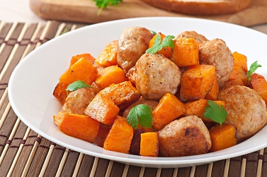 Сочное мясо с тыквой