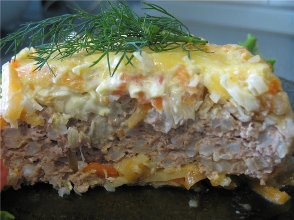 Капустная запеканка с мясом