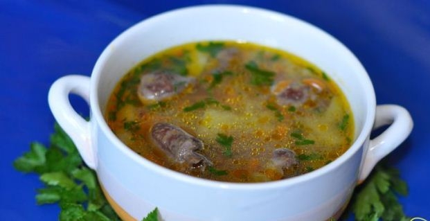 Как приготовить суп из куриных сердечек?