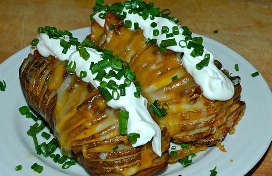 «Гармошка» с курицей и яблоками