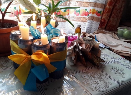 Торт из пива в банках своими руками