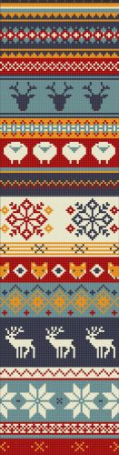 Жаккардовые узоры спицами: схемы