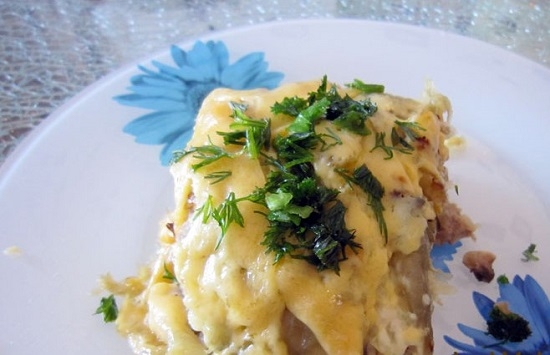 картофель с фаршем