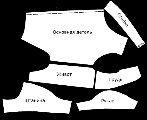 Выкройка комбинезона для таксы девочки