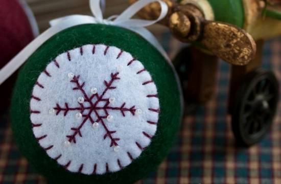 Как сделать новогодние игрушки из фетра?