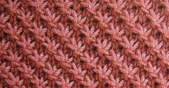 Как вязать спицами узор «звёздочки»?
