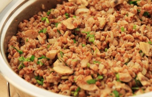 Гречка с грибами и луком