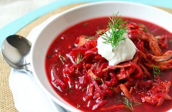 Борщ со свеклой и свежей капустой