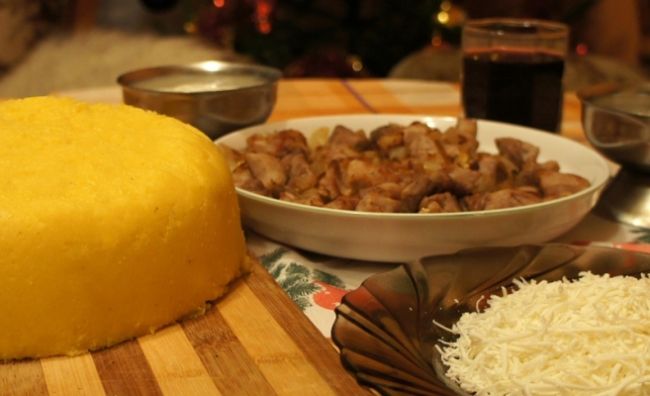 Мамалыга с твердым сыром