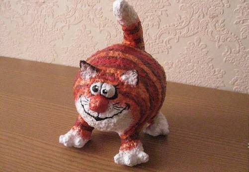 Кот из папье маше